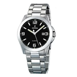 Hot Orologio Festina Donna Classic In Acciaio Con Quadrante Nero Donna Orologi Festina Donna