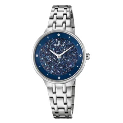 Online Orologio Festina Donna Con Cristalli Swarovski Collezione Mademoiselle e Quadrante Blue Donna Orologi Festina Donna