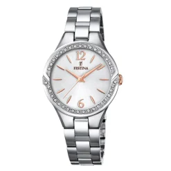 Sale Orologio Festina Donna Collezione Mademoiselle in Acciaio Cassa MM. 28 Quadrante Argento Donna Orologi Festina Donna