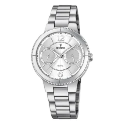 Discount Orologio Festina Donna In Acciaio Inox Modello Mulfifunzione Con Quadrante Argentè Donna Orologi Festina Donna