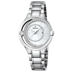 Best Orologio Festina Donna In Acciaio Collezione Mademoiselle Con Strass Bianchi Donna Orologi Festina Donna