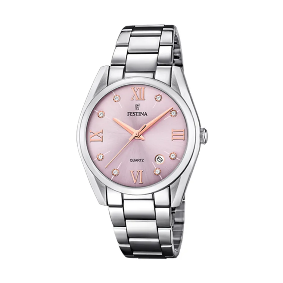 Clearance Orologio Festina Glamour Rosa Bracciale Acciaio 36,8 mm Donna Orologi Festina Donna
