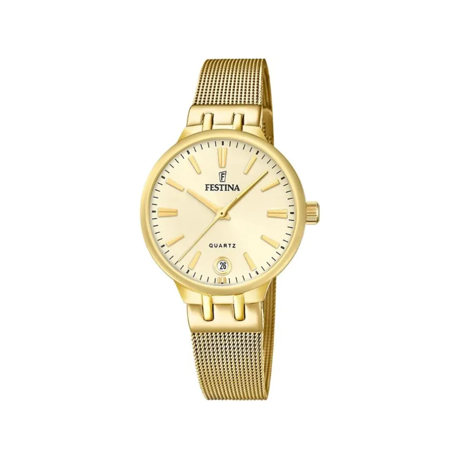 Outlet Orologio Festina Mademoiselle Beige Acciaio Quartz 33 mm Donna Orologi Festina Donna