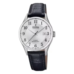 Discount Orologio Festina Solo Tempo Swiss Made Argento 40 mm Uomo Orologi Festina Uomo