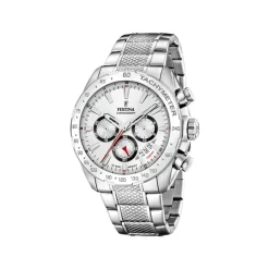 Hot Orologio Festina Timeless Chronograph Bianco Acciaio Quartz 44,5 mm Uomo Orologi Festina Uomo