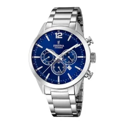 Best Orologio Festina Timeless Chronograph Blu Acciaio Quartz 43,5 mm Uomo Orologi Festina Uomo
