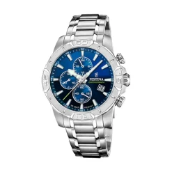 Online Orologio Festina Timeless Chronograph Blu Acciaio Quartz 45 mm Uomo Orologi Festina Uomo
