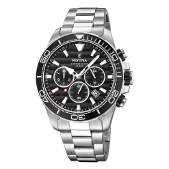 Online Orologio Festina Uomo Chronograph Con Quadrante Nero Quadrante Tridimensionale Cassa MM. 44 Collezione Prestige Uomo Orologi Festina Uomo