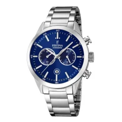 Online Orologio Festina Uomo Chronograph Blu In Acciaio Con Cassa MM. 43 Uomo Orologi Festina Uomo