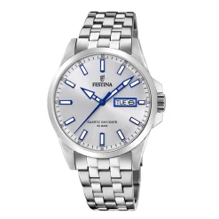Best Orologio Festina Uomo Classico Day-Date Cassa MM. 40 Con Quadrante Blue Uomo Orologi Festina Uomo