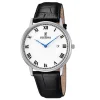 Sale Orologio Festina Uomo Classic Ultrapiatto In Acciaio Con Quadrante Bianco e Cinturino In Pelle Uomo Orologi Festina Uomo