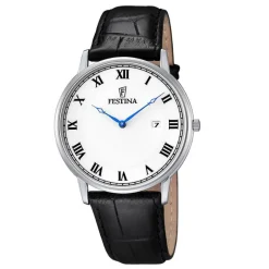 Sale Orologio Festina Uomo Classic Ultrapiatto In Acciaio Con Quadrante Bianco e Cinturino In Pelle Uomo Orologi Festina Uomo