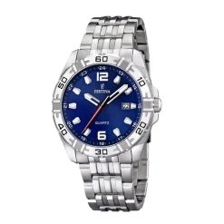 Fashion Orologio Festina Uomo Collezione Sport In Acciaio MM. 43 Con Quadrante Blu e Doppio Cinturino Uomo Orologi Festina Uomo