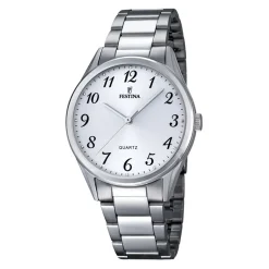 Clearance Orologio Festina Uomo Collezione Classic In Acciaio Con Quadrante Argentè Uomo Orologi Festina Uomo