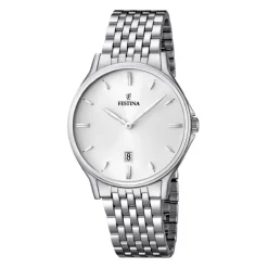 Sale Orologio Festina Uomo In Acciaio Inox Collezione Classic Con Quadrante Argentè Uomo Orologi Festina Uomo