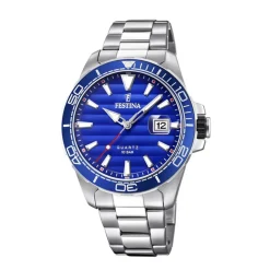Fashion Orologio Festina Uomo Solo Tempo Con Quadrante Blue Tridimensionale Cassa MM. 44 Collezione Prestige Uomo Orologi Festina Uomo