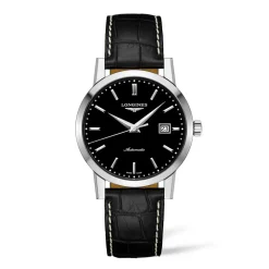 Fashion Orologio Longines 1832 Automatico Acciaio Pelle nera 40 mm Uomo Orologi Longines Uomo