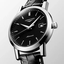 Fashion Orologio Longines 1832 Automatico Acciaio Pelle nera 40 mm Uomo Orologi Longines Uomo