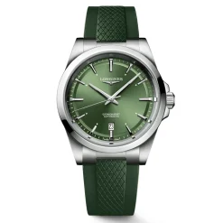 Clearance Orologio Longines Conquest Verde Caucciu 41 mm Uomo Orologi Longines Uomo