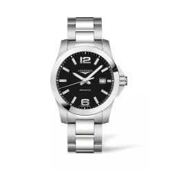 Fashion Orologio Longines Conquest Nero Quartz 41 mm Uomo Orologi Longines Uomo