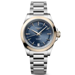 Outlet Orologio Longines Conquest Blu e Rosa Automatico 34 mm Donna Orologi Longines Donna