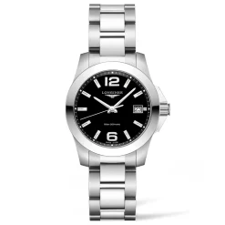 Best Orologio Longines Conquest Quarzo Acciaio Nero 34 mm Donna Orologi Longines Donna