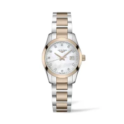 Clearance Orologio Longines Conquest Classic Rosa con Madreperla e Diamanti Quartz 29,5 mm Donna Orologi Longines Donna
