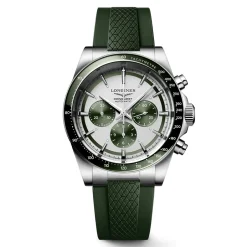 New Orologio Longines Conquest Chronograph Bianco e Verde 42 mm Uomo Orologi Longines Uomo