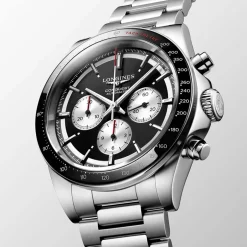 Outlet Orologio Longines Conquest Chronograph Nero 42 mm Uomo Orologi Longines Uomo