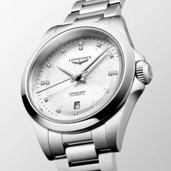Best Orologio Longines Conquest Automatico Madreperla con Diamanti 30 mm Donna Orologi Longines Donna