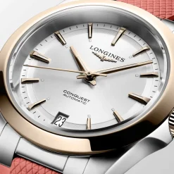 Clearance Orologio Longines Conquest Arancione Caucciu Automatico 34 mm Donna Orologi Longines Donna