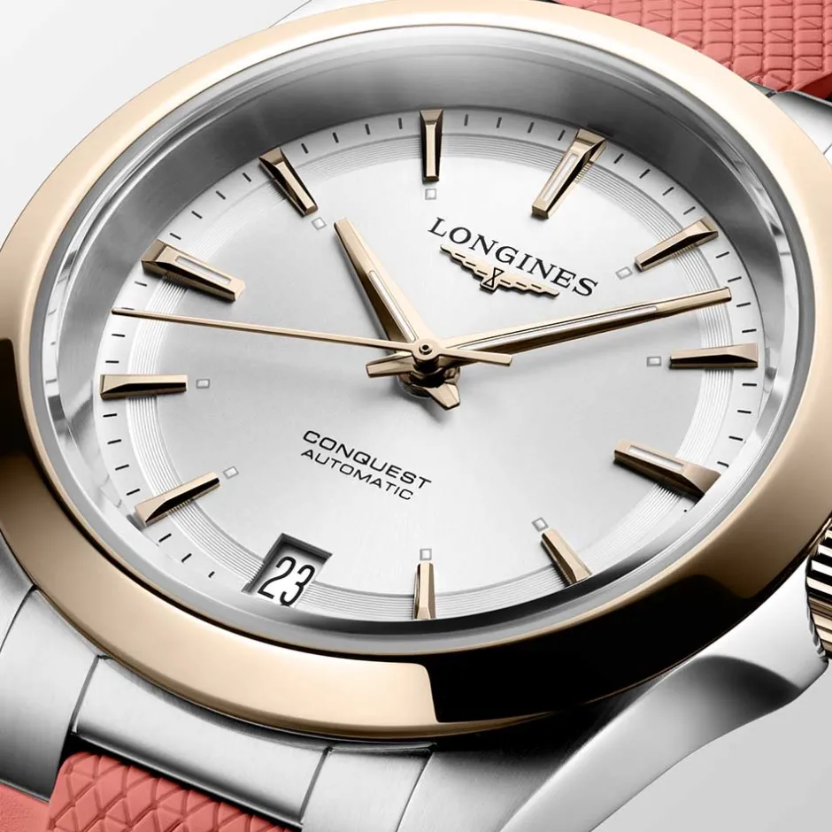 Clearance Orologio Longines Conquest Arancione Caucciu Automatico 34 mm Donna Orologi Longines Donna