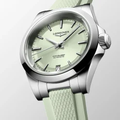 Sale Orologio Longines Conquest Verde Caucciu Automatico 34 mm Donna Orologi Longines Donna