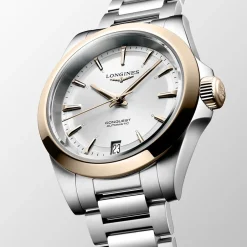 Best Orologio Longines Conquest Bianco e Rosa Automatico 34 mm Donna Orologi Longines Donna | Outlet Orologi