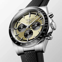 Clearance Orologio Longines Conquest Chronograph Dorato e Nero 42 mm Uomo Orologi Longines Uomo
