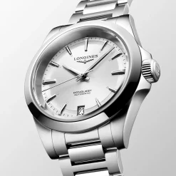 New Orologio Longines Conquest Bianco Automatico 34 mm Donna Orologi Longines Donna