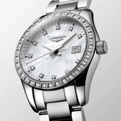 Best Orologio Longines Conquest Classic Quarzo Acciaio Madreperla Bianca Donna Orologi Longines Donna