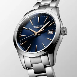 Outlet Orologio Longines Conquest Classic Blu Quartz 34 mm Donna Orologi Longines Donna