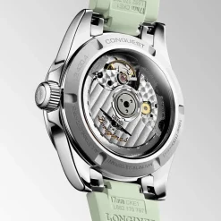 Sale Orologio Longines Conquest Verde Caucciu Automatico 34 mm Donna Orologi Longines Donna