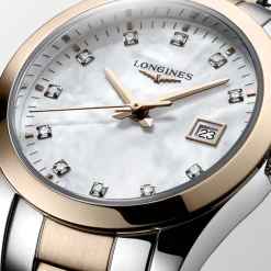 Clearance Orologio Longines Conquest Classic Rosa con Madreperla e Diamanti Quartz 29,5 mm Donna Orologi Longines Donna
