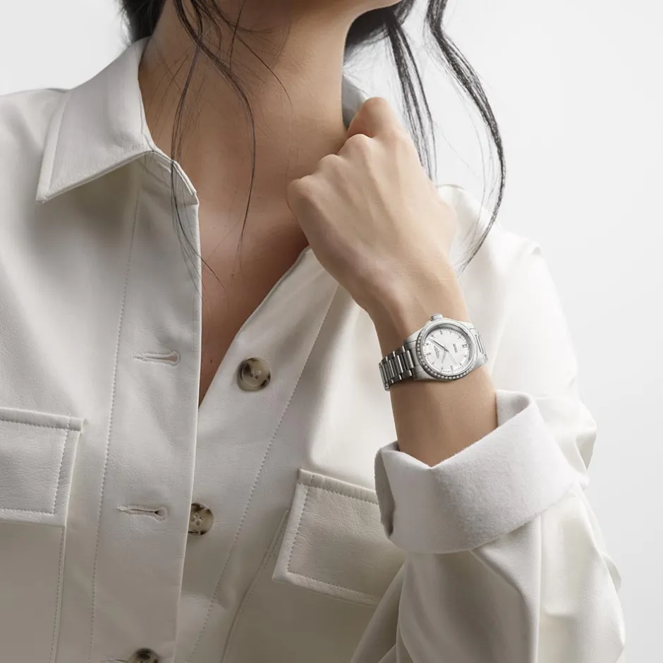 Discount Orologio Longines Conquest Automatico Madreperla con Diamanti 34 mm Donna Orologi Longines Donna