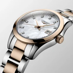 Clearance Orologio Longines Conquest Classic Rosa con Madreperla e Diamanti Quartz 29,5 mm Donna Orologi Longines Donna
