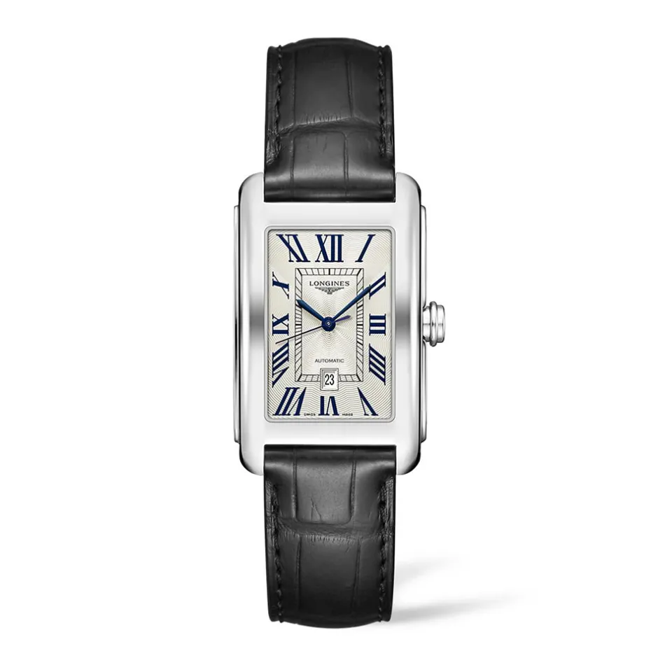 Sale Orologio Longines Dolcevita Automatico Pelle Argento 27,70 x 43,80 mm Donna Orologi Longines Donna | Orologi Longines Uomo