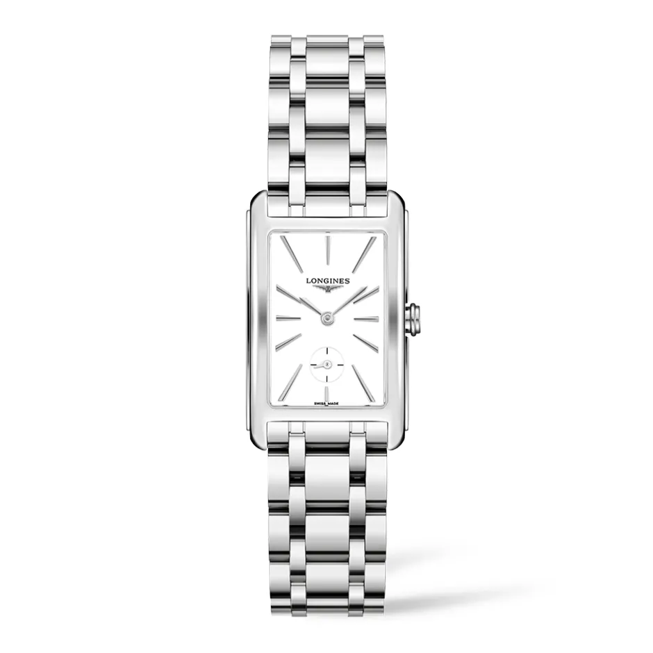 Clearance Orologio Longines Dolcevita Quarzo Acciaio Bianco 23,30 x 37,00 mm Donna Orologi Longines Donna