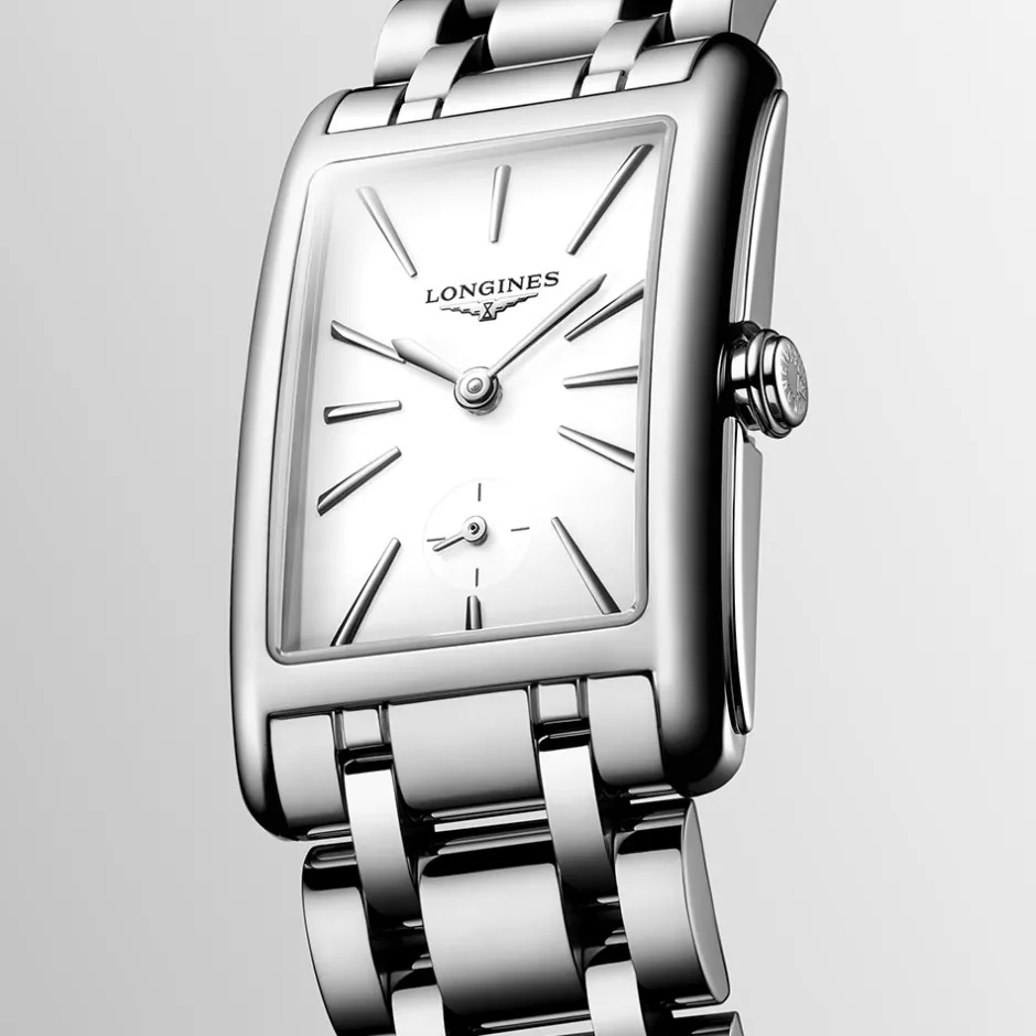 Clearance Orologio Longines Dolcevita Quarzo Acciaio Bianco 23,30 x 37,00 mm Donna Orologi Longines Donna