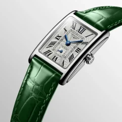 Outlet Orologio Longines DolceVita Pelle Verde Quartz 20,8 x 32 mm Donna Orologi Longines Donna