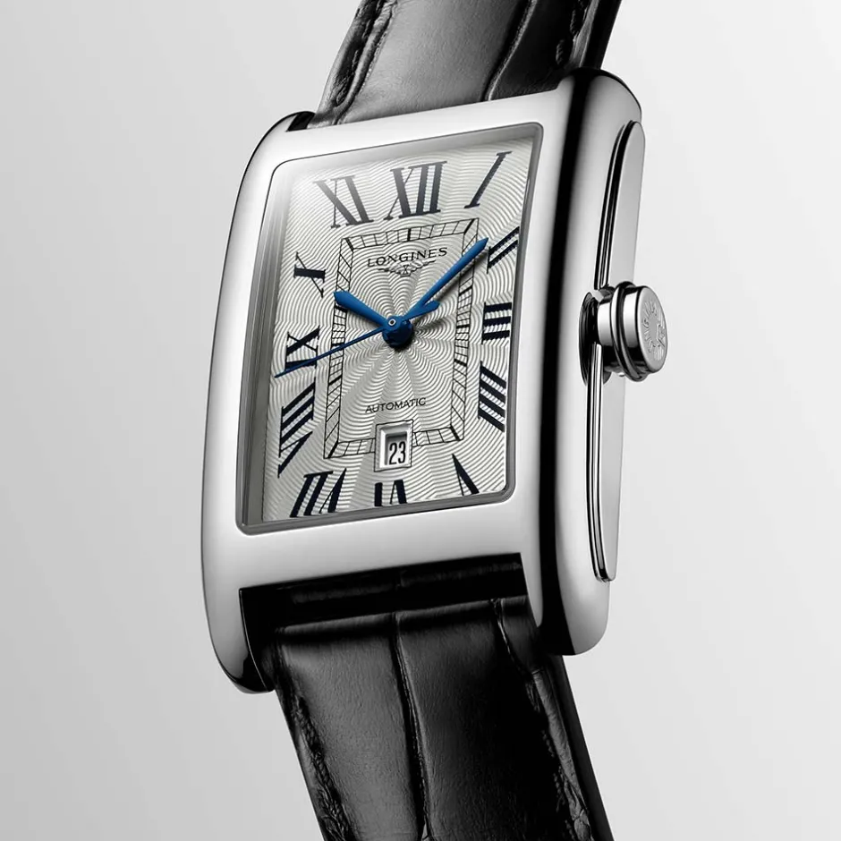 Sale Orologio Longines Dolcevita Automatico Pelle Argento 27,70 x 43,80 mm Donna Orologi Longines Donna | Orologi Longines Uomo