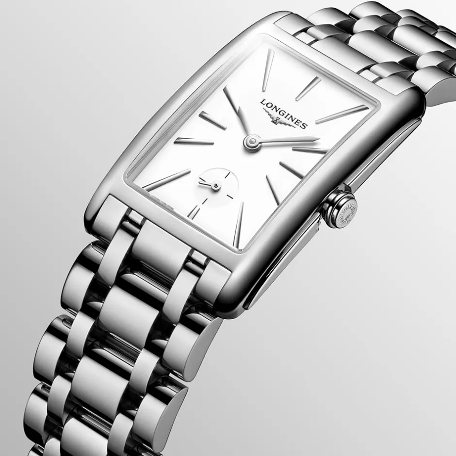 Clearance Orologio Longines Dolcevita Quarzo Acciaio Bianco 23,30 x 37,00 mm Donna Orologi Longines Donna