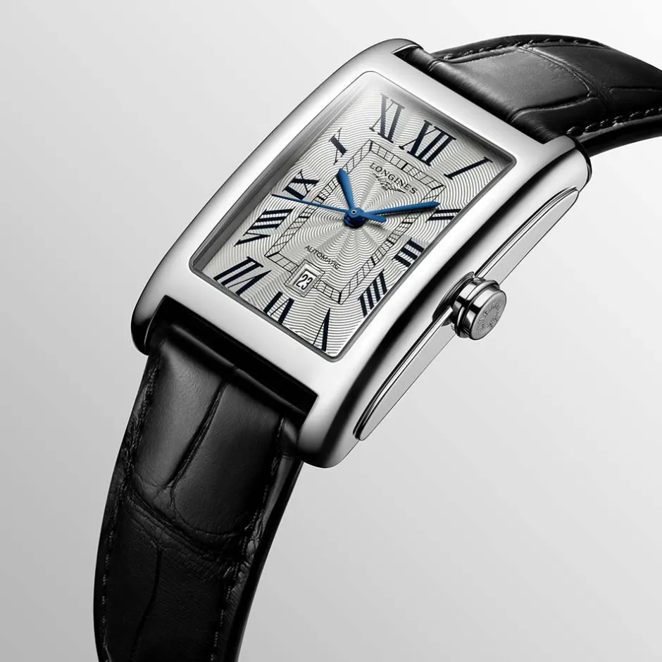 Sale Orologio Longines Dolcevita Automatico Pelle Argento 27,70 x 43,80 mm Donna Orologi Longines Donna | Orologi Longines Uomo