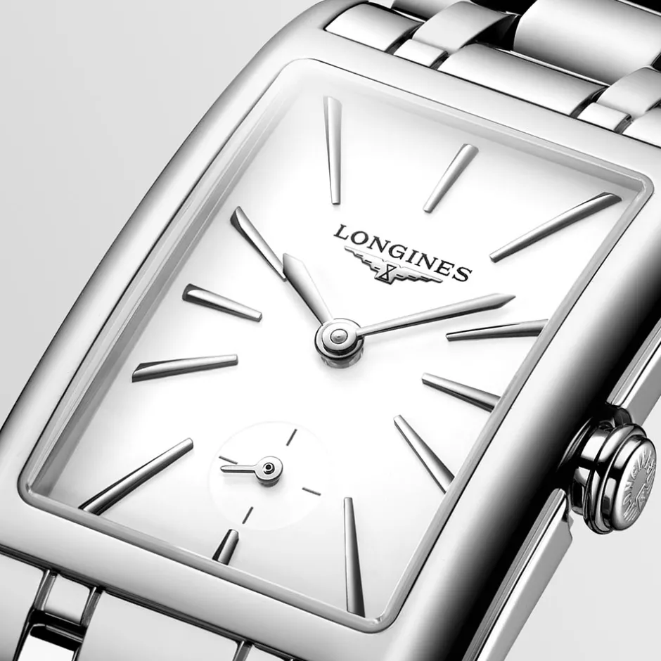 Clearance Orologio Longines Dolcevita Quarzo Acciaio Bianco 23,30 x 37,00 mm Donna Orologi Longines Donna